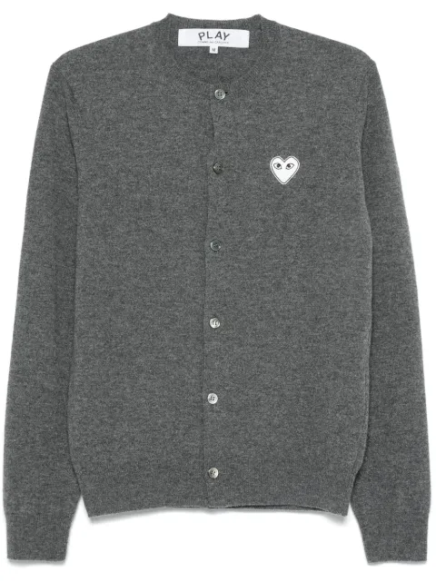Comme Des Garçons Play logo-patch cardigan Grey AXN061