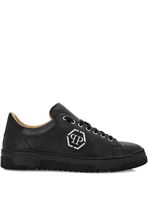Philipp Plein monogram-plaque sneakers Black PAESUSC0770PLE010N