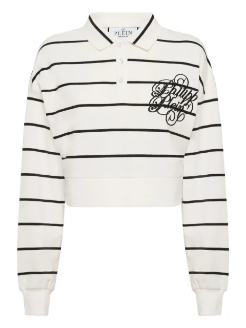 Philipp Plein cotton polo top White PAECWTK3654PTE003N