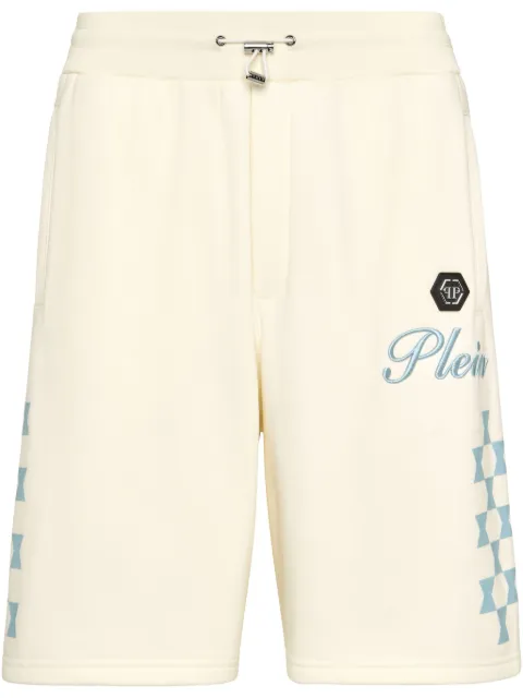 Philipp Plein Checkmate shorts White PAECMJT2588PTE003N