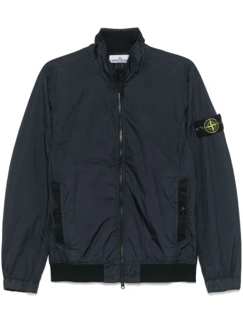 Stone Island Compass-patch quilted jacket Blue K1S154100037S0A23