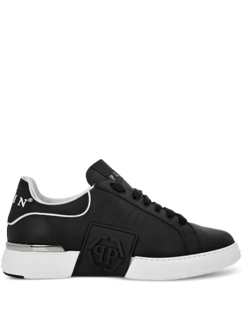 Philipp Plein Hexagon leather sneakers Black PAESUSC0775PLE005N