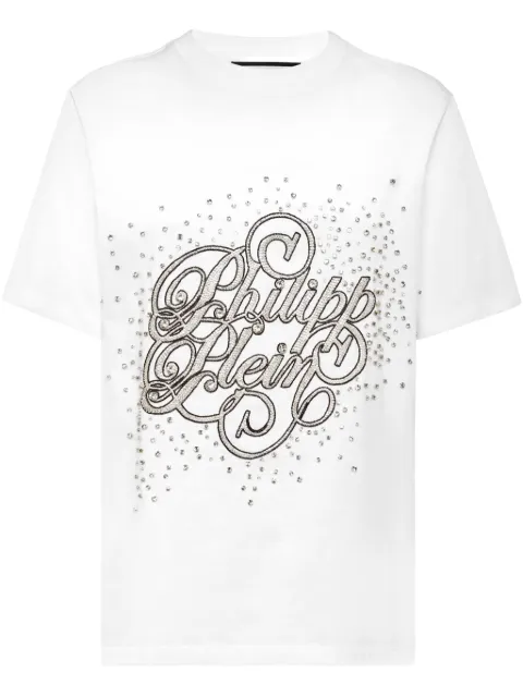 Philipp Plein crystal-embellished T-Shirt White PAECWTK3716PJY002N