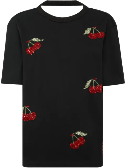Philipp Plein cherry-print T-Shirt Black PAECWTK3704PJY002N