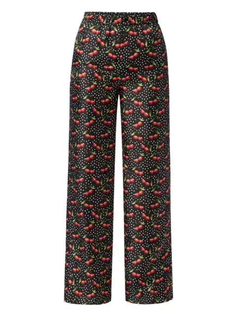Philipp Plein Cherries straight-leg trousers Black PAECWRT1626PTE028N