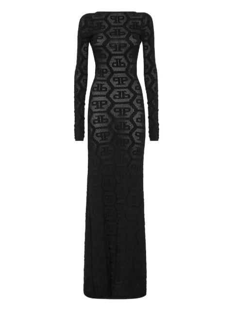 Philipp Plein monogram dress Black PAECWRG3435PKN002N
