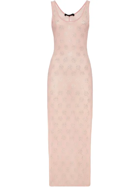 Philipp Plein monogram midi dress Pink PAECWRG3399PTE003N