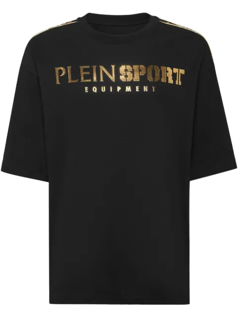 Plein Sport Laminated T-shirt Black PAECMTK8315STE001N