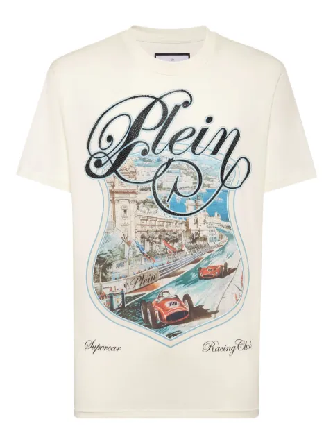 Philipp Plein Racing Car t-shirt White PAECMTK8275PJY002N