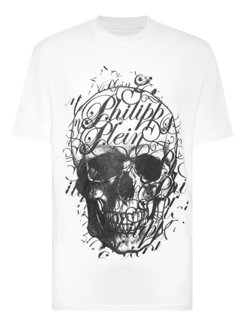Philipp Plein Coursive T-shirt White PAECMTK8254PJY002N