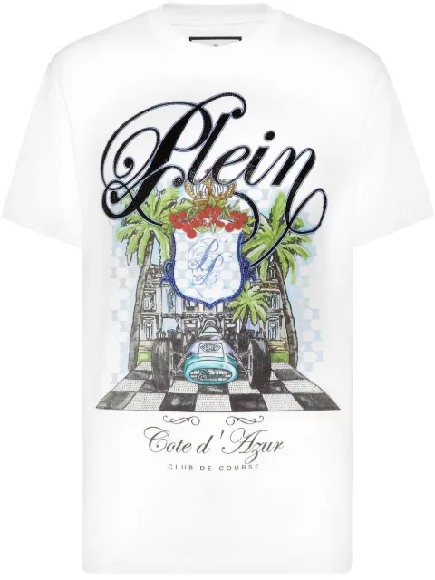 Philipp Plein Cote D Azur Stones T-shirt White PAECMTK8245PJY002N