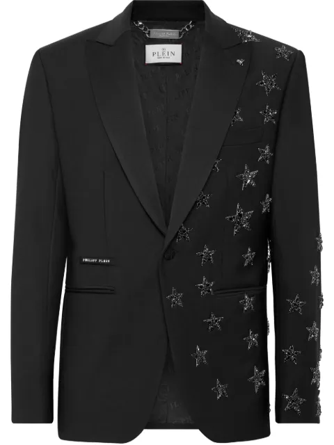 Philipp Plein wool blazer Lord Fit stars Black PAECMRF1988PTE076N