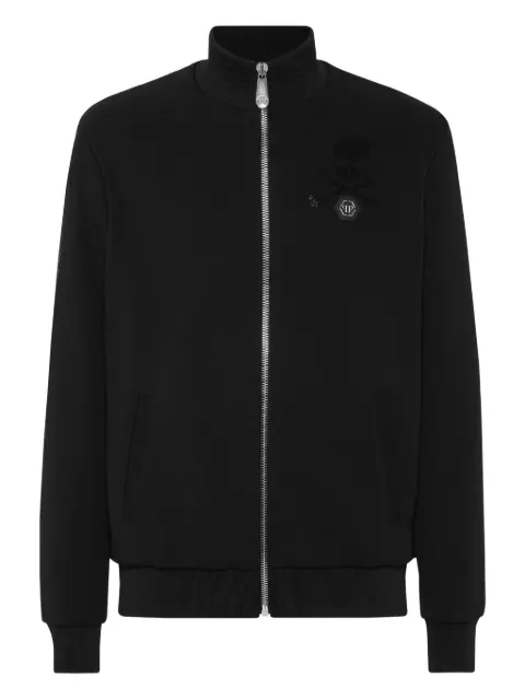 Philipp Plein skull-embellished bomber jacket Black PAECMRB2782PTE003N