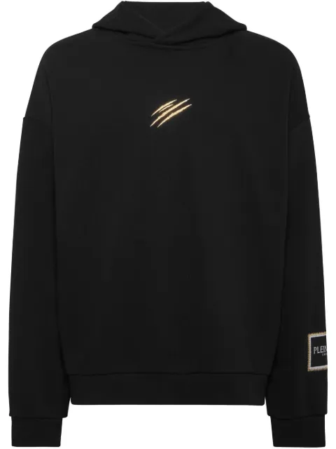 Plein Sport Label hoodie Black PAECMJB3703STE003N