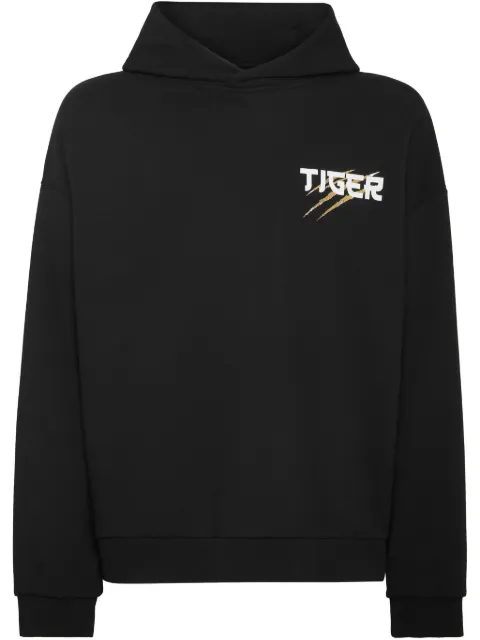 Plein Sport Tiger Tokyo hoodie Black PAECMJB3700STE003N