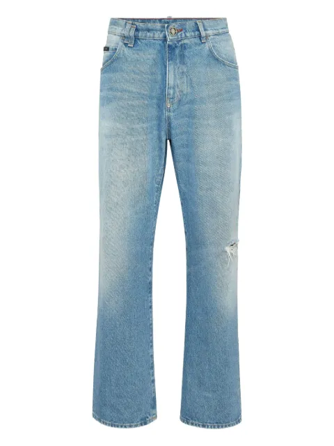 Philipp Plein logo-patch jeans Blue PAECMDT4103PDE004N
