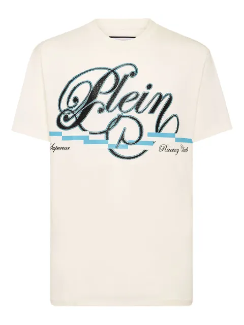 Philipp Plein Coursive Border t-shirt White PAECMTK8261PJY002N