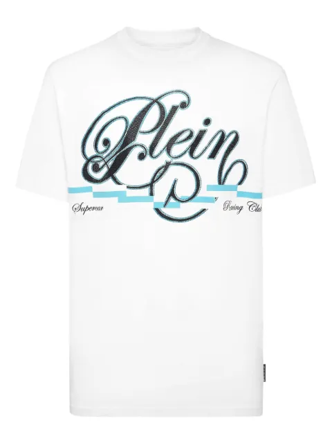 Philipp Plein Coursive Border t-shirt White PAECMTK8261PJY002N