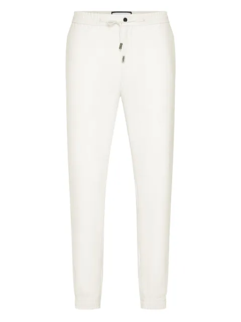 Philipp Plein logo-patch track pants White PAECMRT1553PTE076N