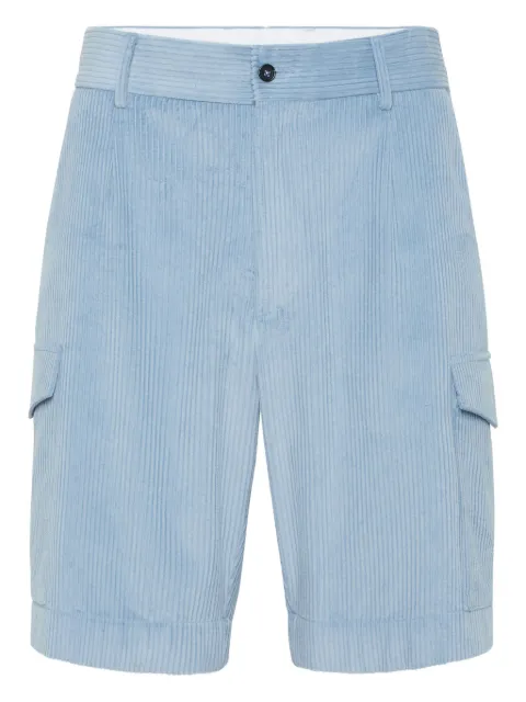 Philipp Plein Cool Kid velvet cargo shorts Blue PAECMRT1546PTE006N