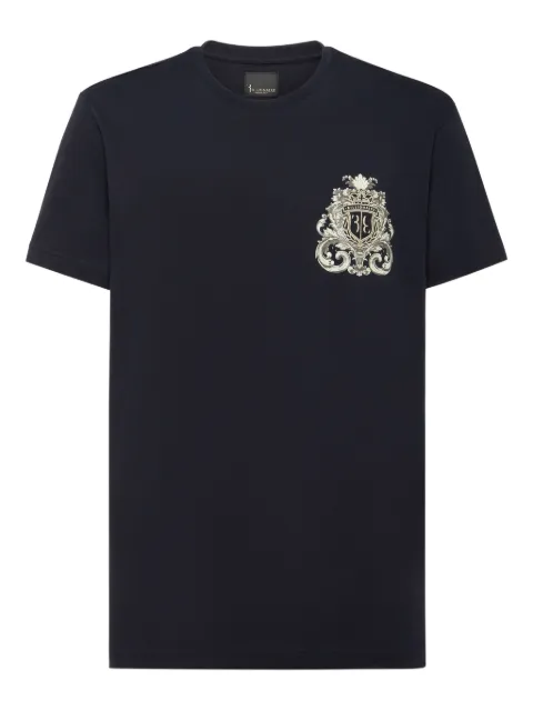 Billionaire crest-print T-shirt Blue IAECMTK8311BTE014N