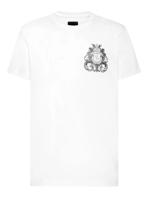 Billionaire crest-print T-shirt White IAECMTK8311BTE014N
