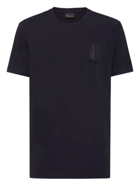 Billionaire logo-embroidered T-shirt Blue IAECMTK8184BTE014N