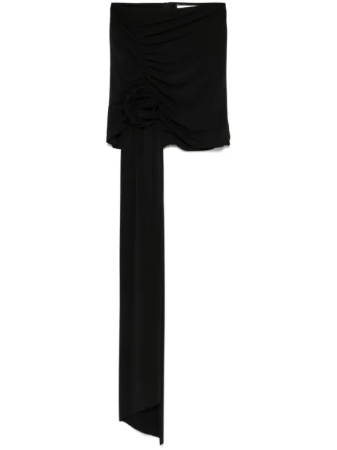 NISSA floral-appliqué mini skirt Black FS15232