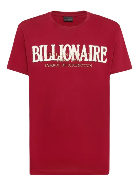 Billionaire round-neck T-shirt Red BAECMTK8188BTE014N