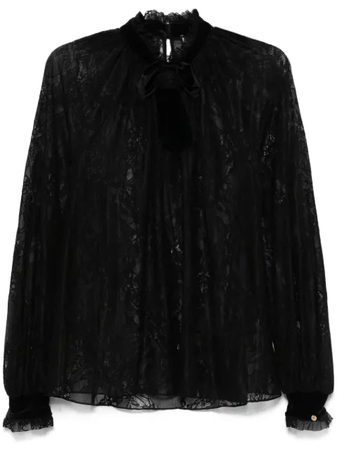NISSA lace blouse Black TOP15892