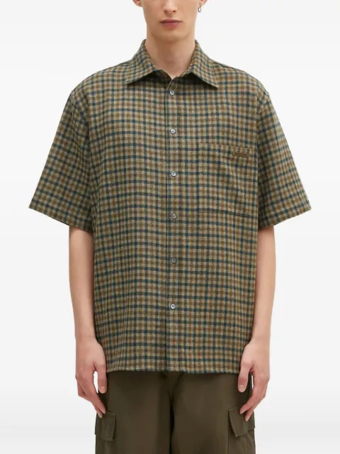 DARKPARK checked short-sleeve shirt Green MSH04FAW118565
