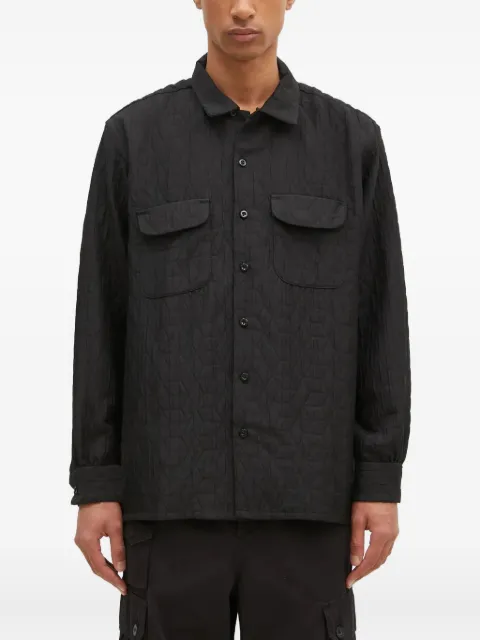 Engineered Garments quilted pocket shirt Black 24F1A005