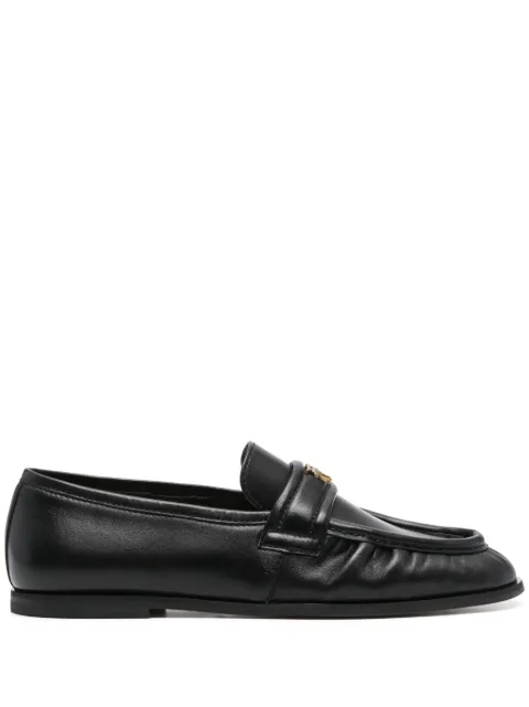 PINKO logo-plaque loafers Black SD0349P003
