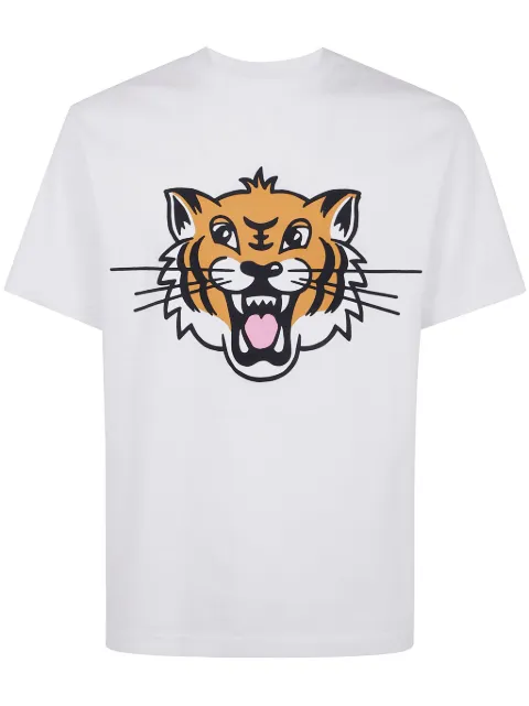 Kenzo Tiger-print T-shirt White FF55TS5334SG