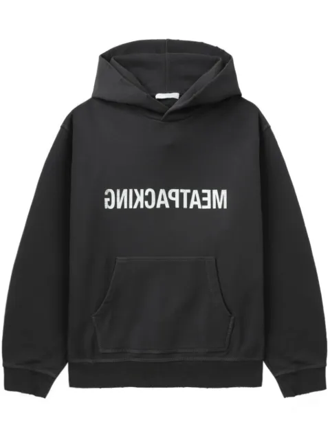 Helmut Lang x Maison Kitsune cotton hoodie Black O10HM519