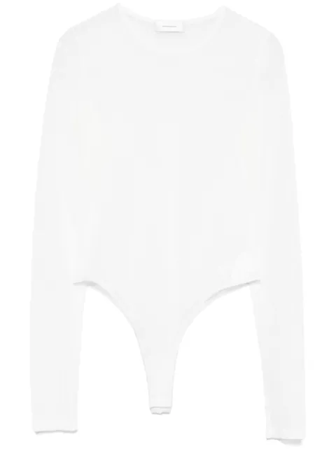WARDROBE.NYC polka-dot bodysuit White W1106F24PD