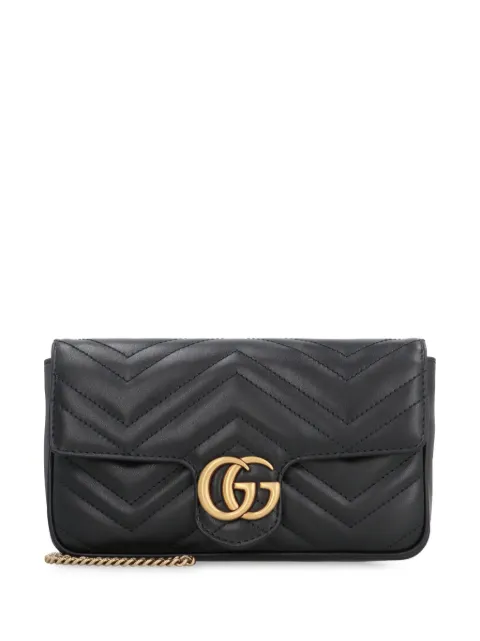 Gucci mini GG Marmont cross body bag Black 751526AACCE