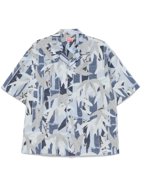 Kenzo Chiku-Rin Camo Hawaiian shirt Blue FF55CH1309P1