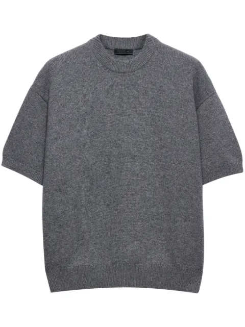 Prada short-sleeved re-cashmere sweater Grey UMB675SOOO16ZJ