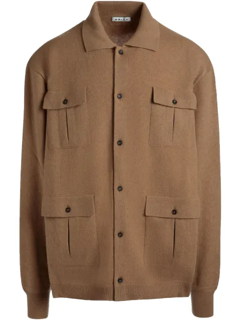 Bally knitted cashmere shirt Brown MKN055WS002