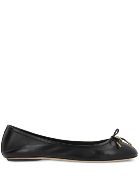 Chloé leather ballerina shoes Black CHC25S08HQN