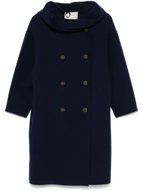 Lanvin Pre-Owned 1990s felted coat Blue LA600AT