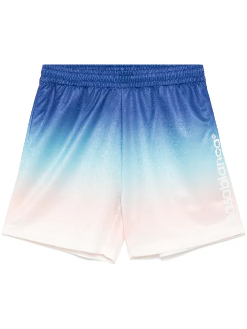 Casablanca gradient monogram-print shorts Blue MPS25TR224