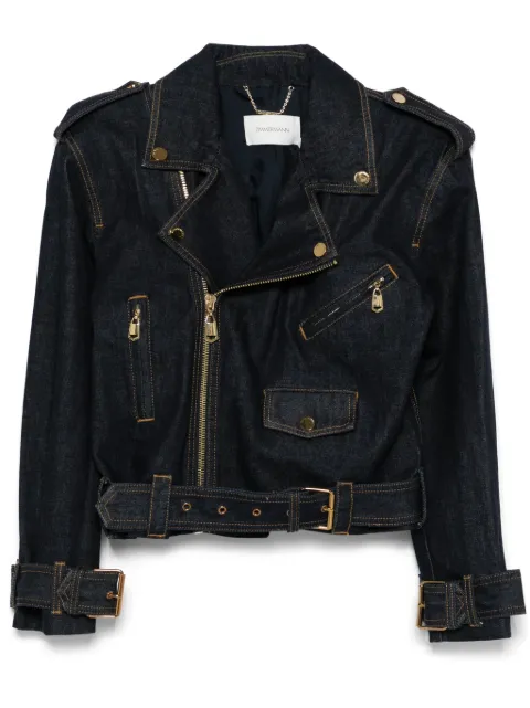 ZIMMERMANN Crush biker jacket Blue 2171JR251