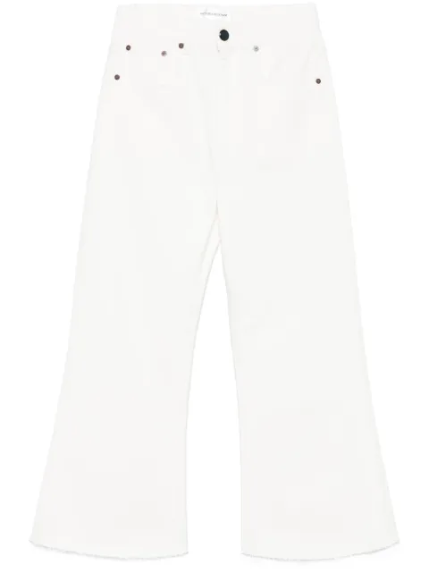Victoria Beckham logo-patch jeans White 1125DJE006139A