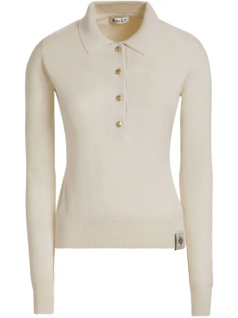Bally knitted polo shirt Neutrals WKN098WS013