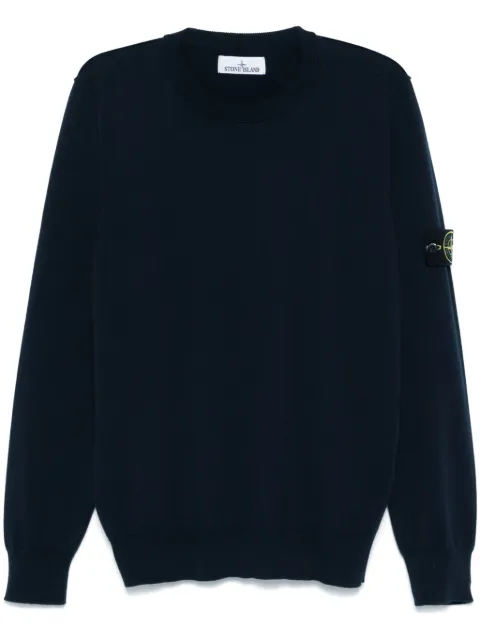 Stone Island logo-patch sweater Blue L1S155100053S00B2