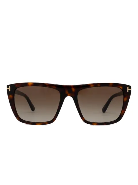 TOM FORD Eyewear Aslan rectangle-frame sunglasses Brown FT1175