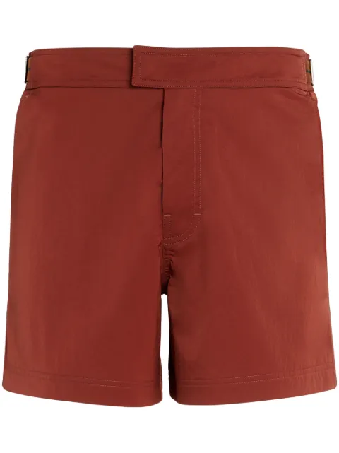 Zegna buckle-fastening swim shorts Red N7B54283