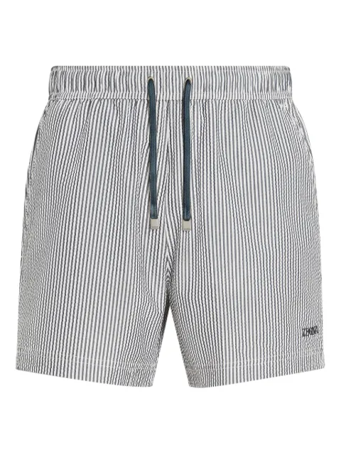 Zegna striped swim shorts White N7B802870